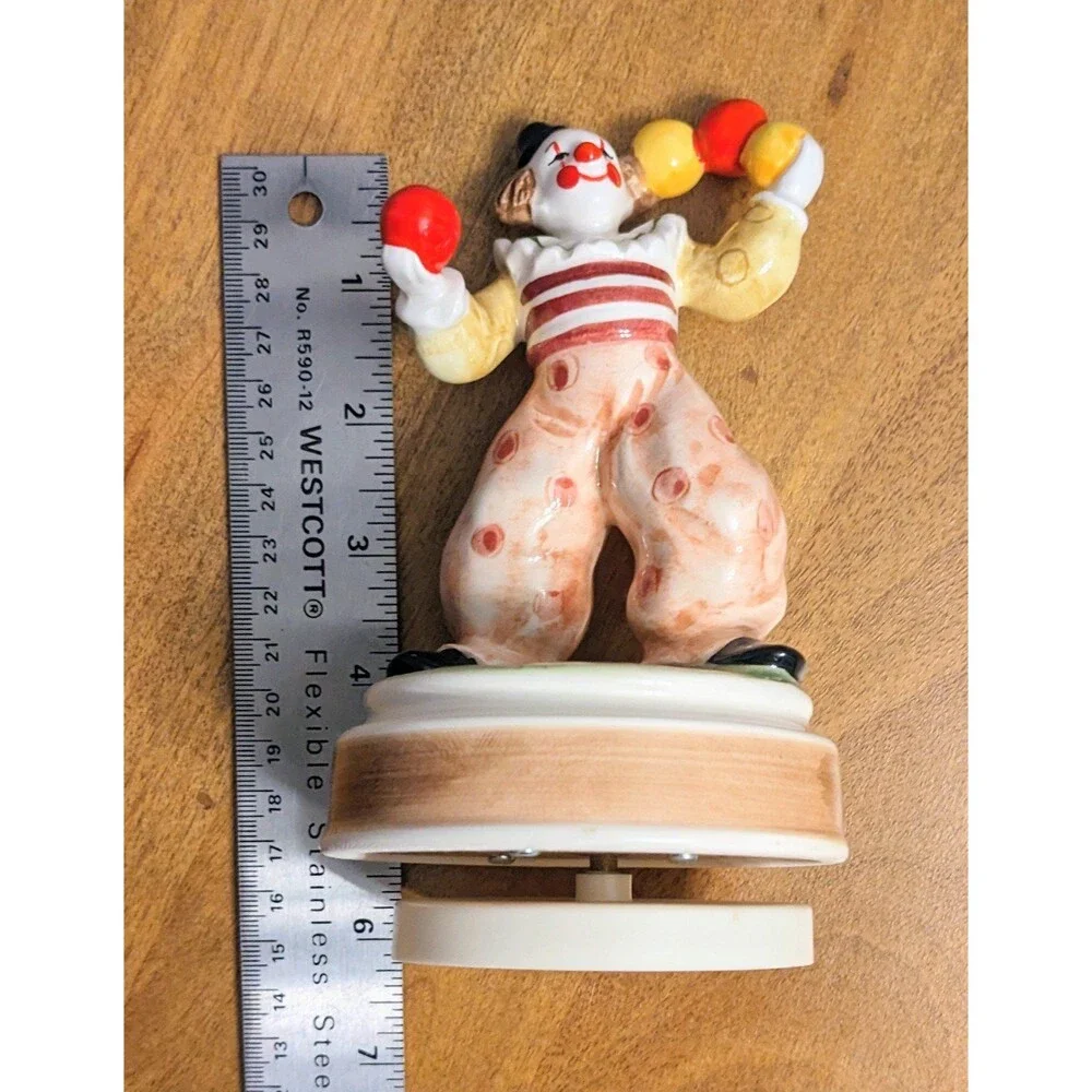Schmid Be A Clown #377 Porcelain Rotating Music Box Vintage 6